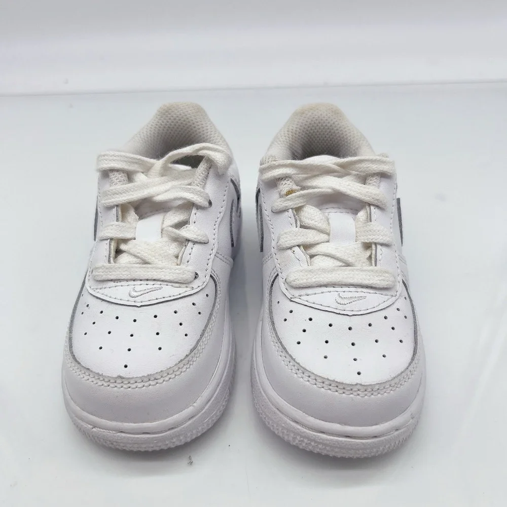 Nike Air Force 1  TD White Kid's Sneakers Toddler Triple White Low Top Size 6 C